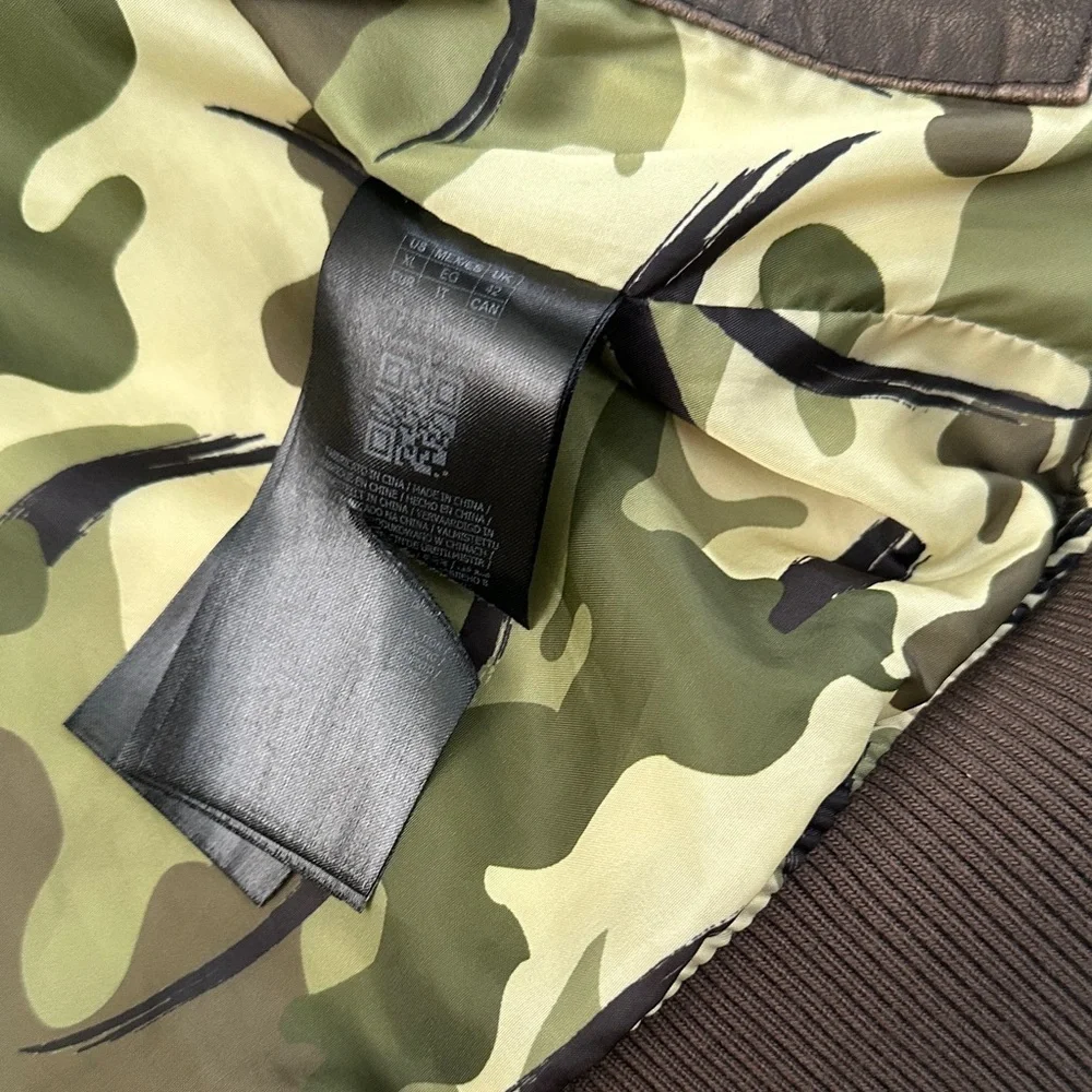 GUESS Men's Dark Brown Bomber Jacket - Picture 11 of 16